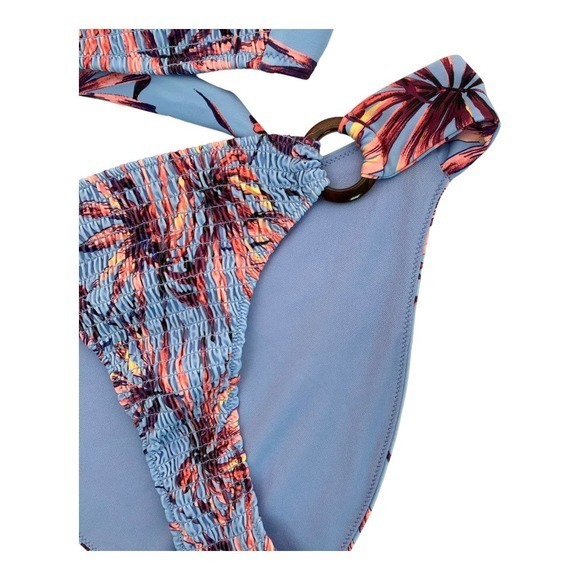 Jessica Simpson Women's Palmy Days O-Ring Bandeau Swim Suit Sz M - Picture 3 of 5